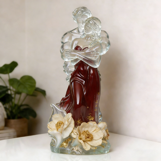 Embracing Couple Ornament Resin Mold