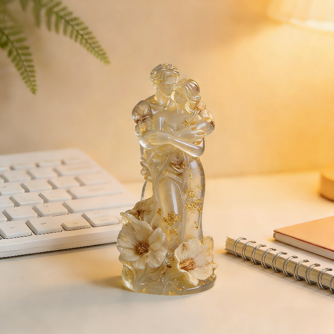 Embracing Couple Ornament Resin Mold