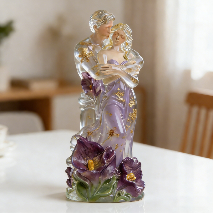 Embracing Couple Ornament Resin Mold