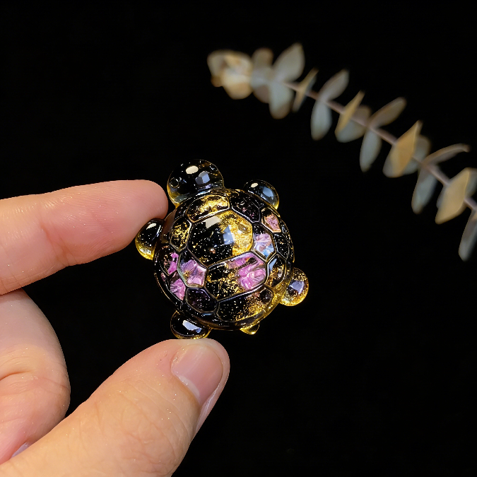 Molde de resina para colgante de tortuga con ondas de agua hecho a mano con agujero 