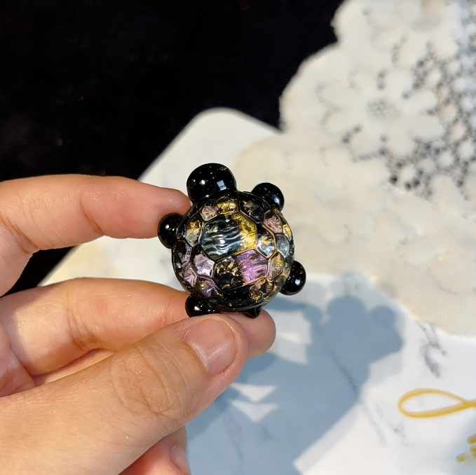 Molde de resina para colgante de tortuga con ondas de agua hecho a mano con agujero 