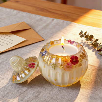 Striped Bell Storage Jar Resin Mold