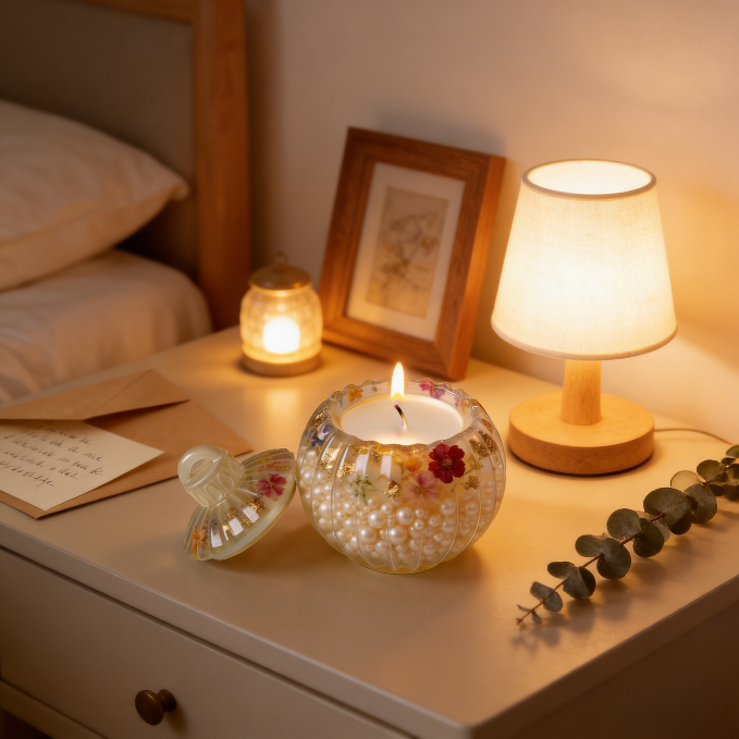 Striped Bell Storage Jar Resin Mold