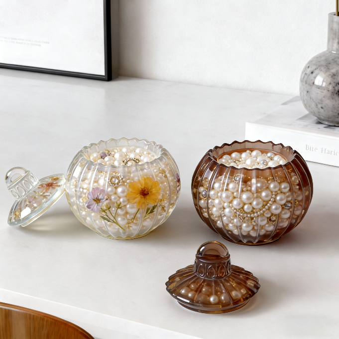 Striped Bell Storage Jar Resin Mold