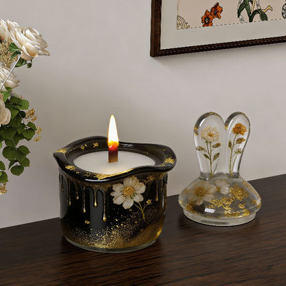 Rabbit Ear Storage Jar Resin Mold