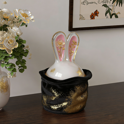Rabbit Ear Storage Jar Resin Mold