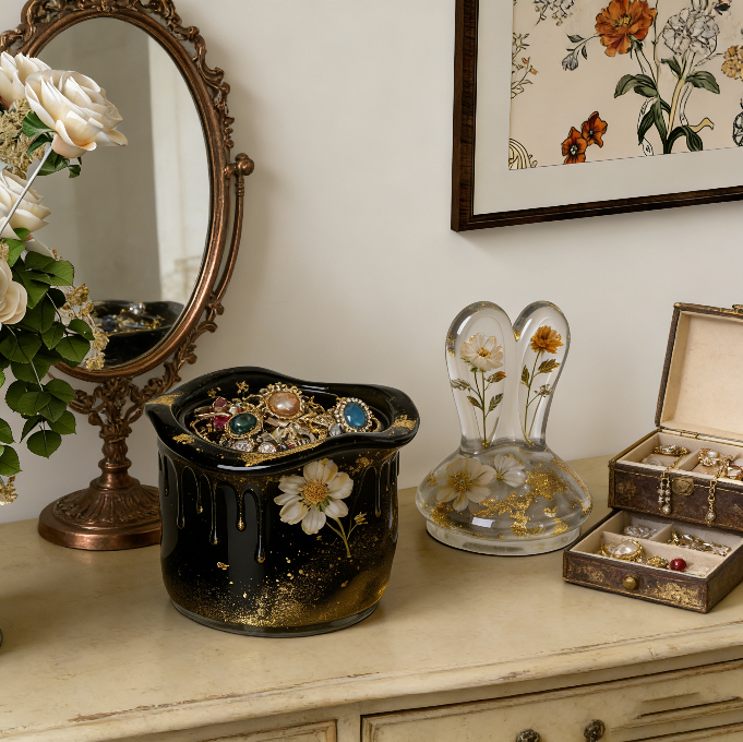 Rabbit Ear Storage Jar Resin Mold