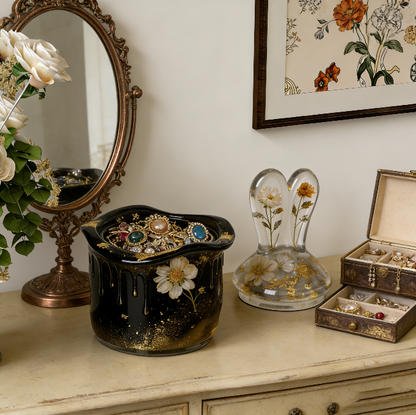 Rabbit Ear Storage Jar Resin Mold