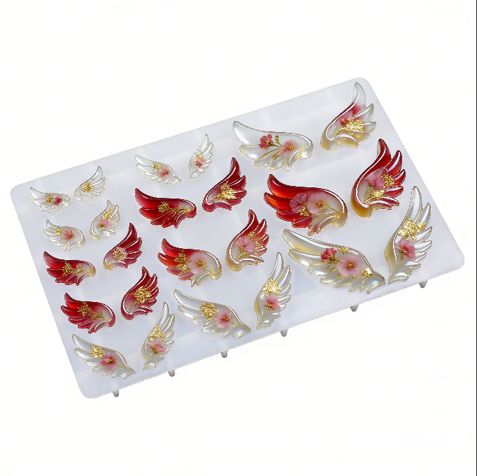 Multi-size Cute Angel Wings Ornament Resin Mold