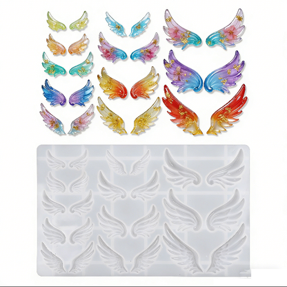 Multi-size Cute Angel Wings Ornament Resin Mold