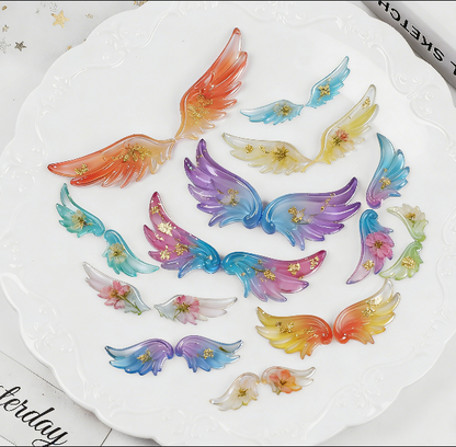 Multi-size Cute Angel Wings Ornament Resin Mold