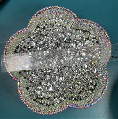 Handmade Diamond Large-Size Floral Storage Tray Resin Mold