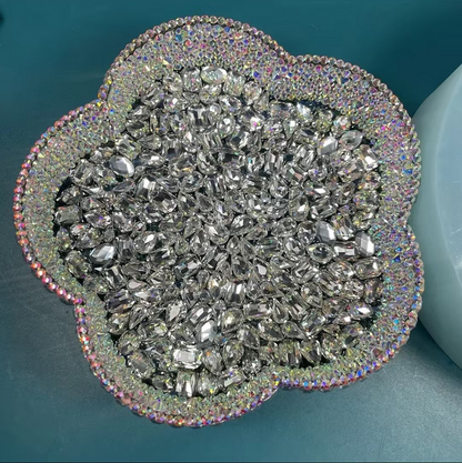 Handmade Diamond Large-Size Floral Storage Tray Resin Mold