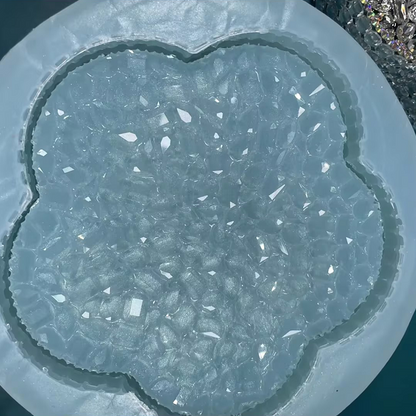 Handmade Diamond Large-Size Floral Storage Tray Resin Mold