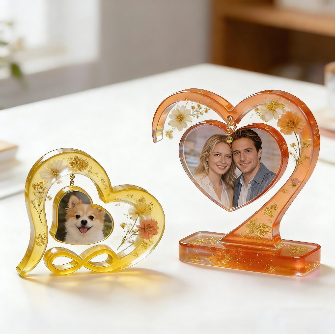 Heart-Shaped Photo Frame Resin Mold