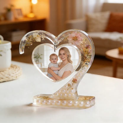 Heart-Shaped Photo Frame Resin Mold