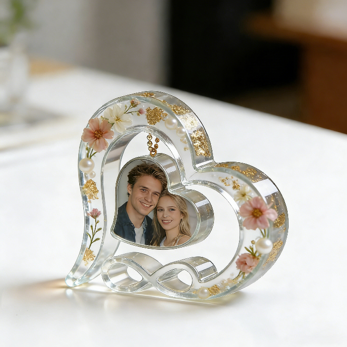 Heart-Shaped Photo Frame Resin Mold