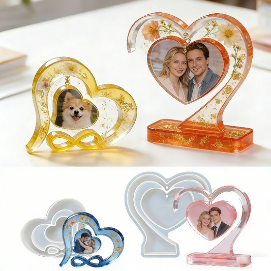 Heart-Shaped Photo Frame Resin Mold