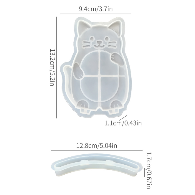 Cat, Dog & Dinosaur Seesaw Photo Frame Resin Mold