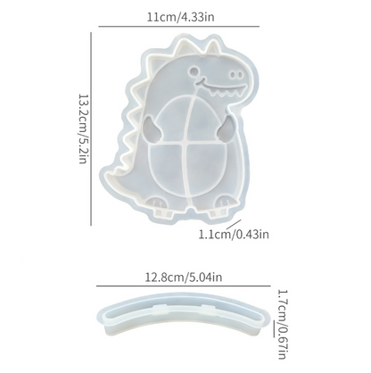 Cat, Dog & Dinosaur Seesaw Photo Frame Resin Mold