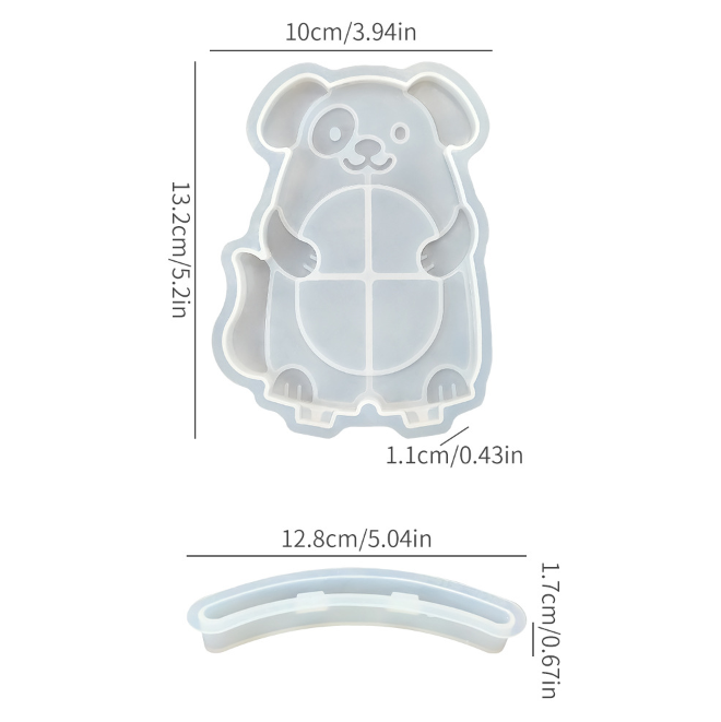 Cat, Dog & Dinosaur Seesaw Photo Frame Resin Mold