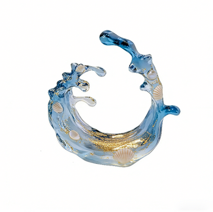 Molde de resina para adorno con efecto de ondas de agua marinas hecho a mano 