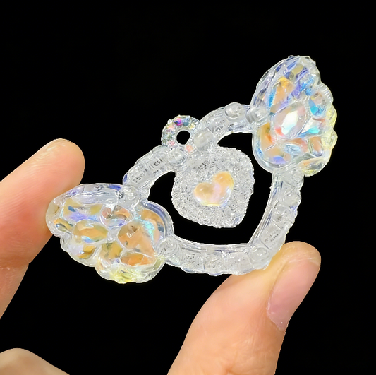 Handmade Diamond Heart Wings Jewelry Pendant Resin Mold