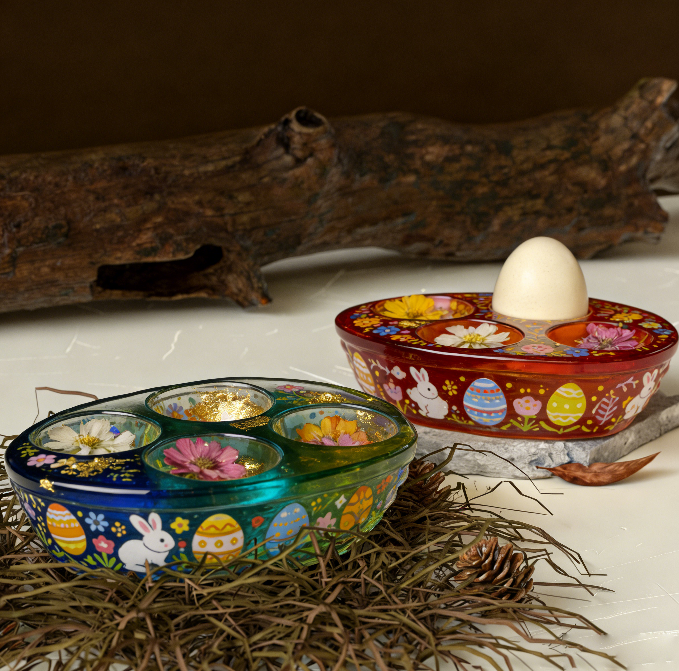 Easter Knitted Four-Piece Egg Tray Mold