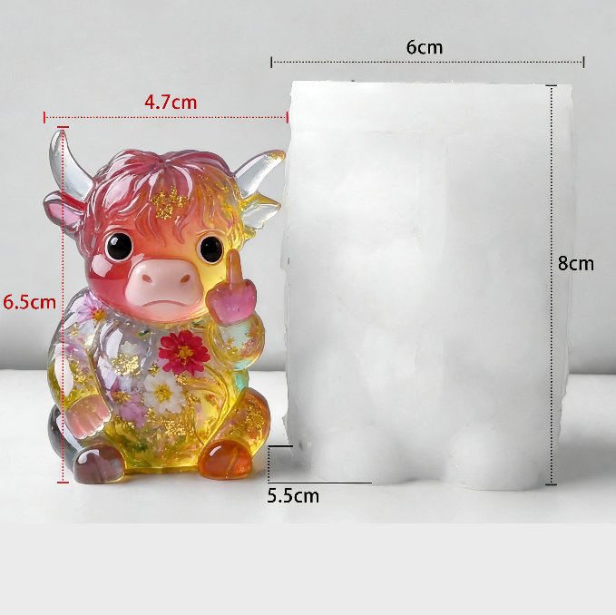 Cheeky Gesture Animal Figurine Resin Mold