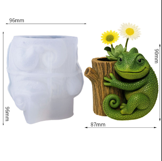 Chameleon Stump Small Storage Resin Mold