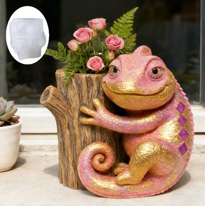 Chameleon Stump Small Storage Resin Mold