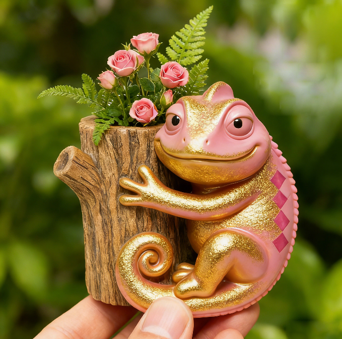 Chameleon Stump Small Storage Resin Mold