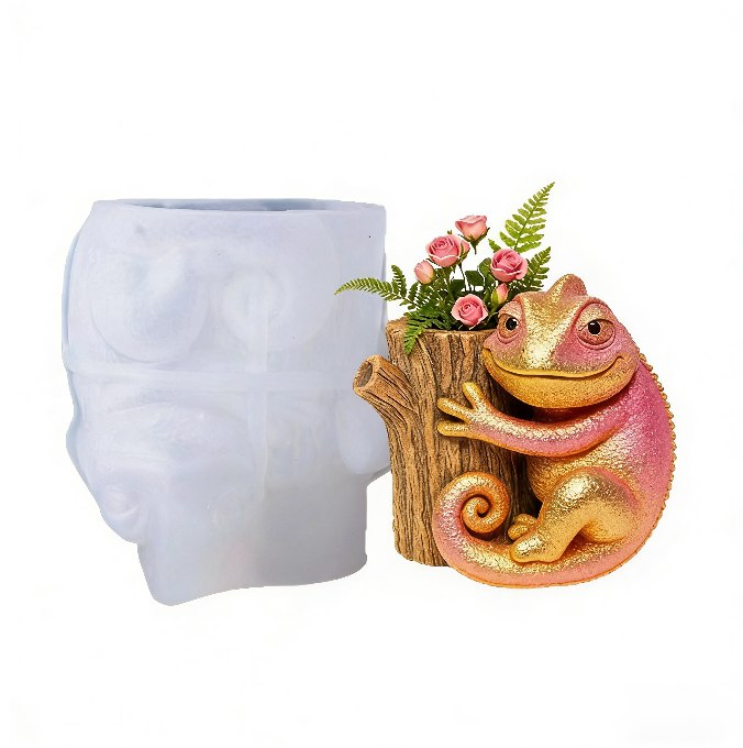 Chameleon Stump Small Storage Resin Mold