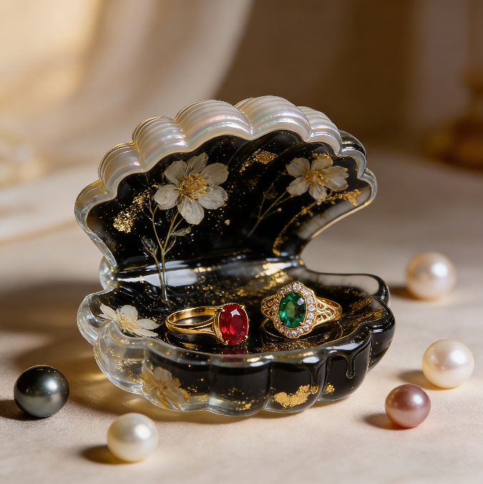 Ocean Shell Jewelry Storage Resin Mold