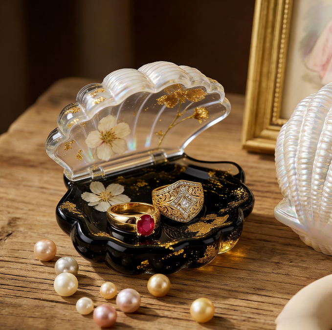 Ocean Shell Jewelry Storage Resin Mold