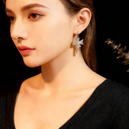 Handmade Dove & Sacred Heart Cross Pendant Resin Mold