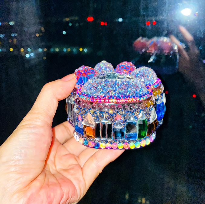 Handmade Diamond Cat Claw Storage Jar Castle Style Diamond Resin Mold