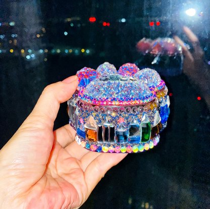 Handmade Diamond Cat Claw Storage Jar Castle Style Diamond Resin Mold