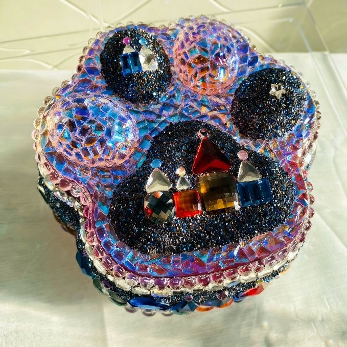 Handmade Diamond Cat Claw Storage Jar Castle Style Diamond Resin Mold