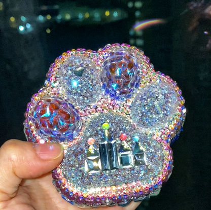 Handmade Diamond Cat Claw Storage Jar Castle Style Diamond Resin Mold