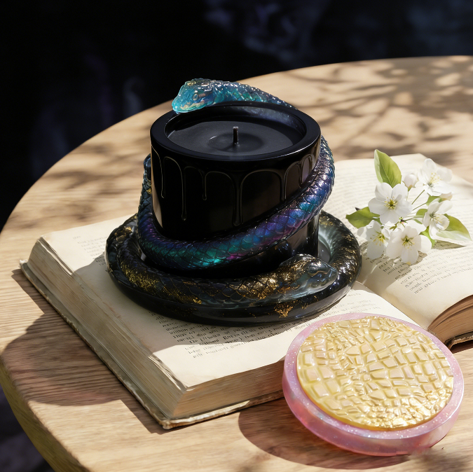 3pcs Snake-Shaped Jar Resin Mold Set