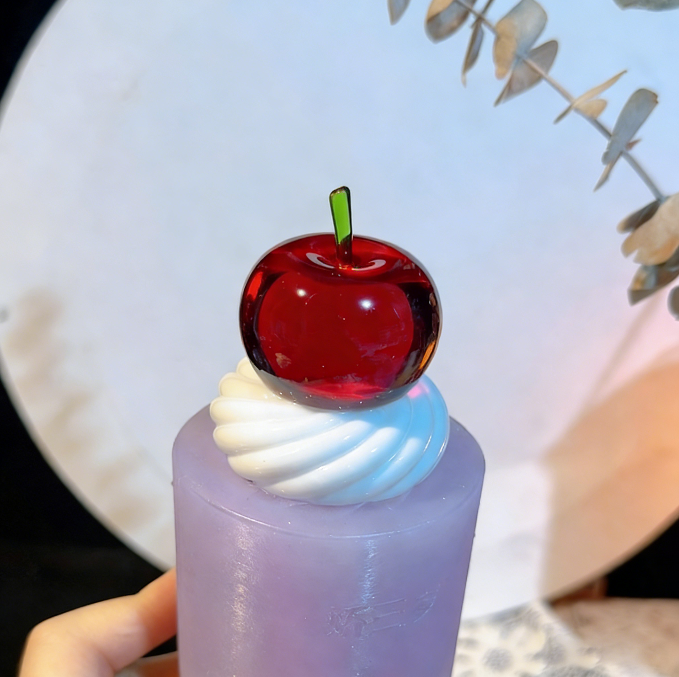 Handmade Crystal Cream Strawberry Apple Cherry Heart Ornament Resin Mold