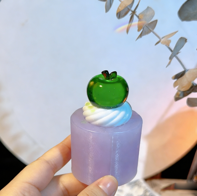 Handmade Crystal Cream Strawberry Apple Cherry Heart Ornament Resin Mold