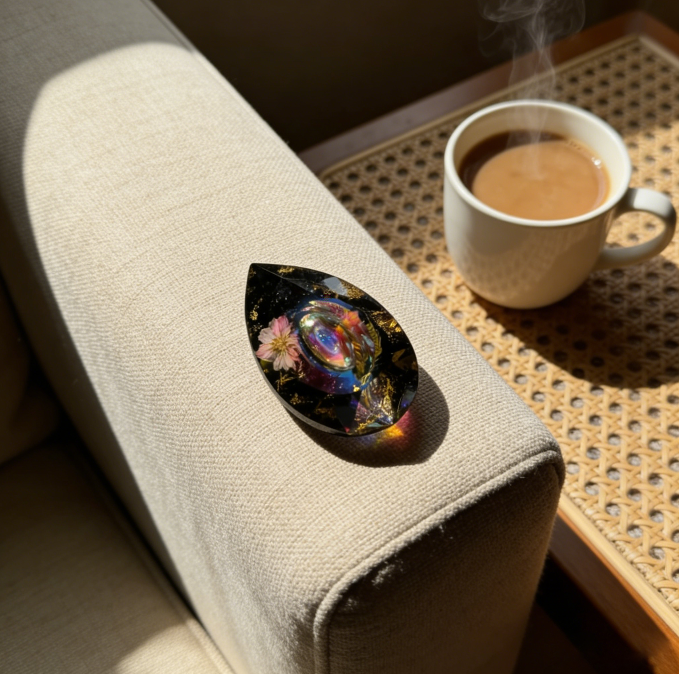 Handmade Large Crystal Teardrop-Shaped Hanging Resin Mold