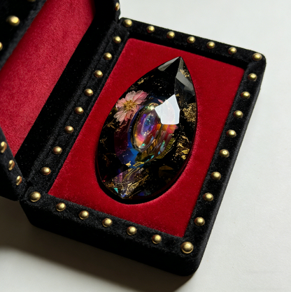 Handmade Large Crystal Teardrop-Shaped Hanging Resin Mold