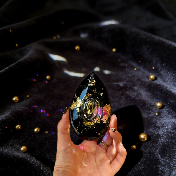 Handmade Large Crystal Teardrop-Shaped Hanging Resin Mold