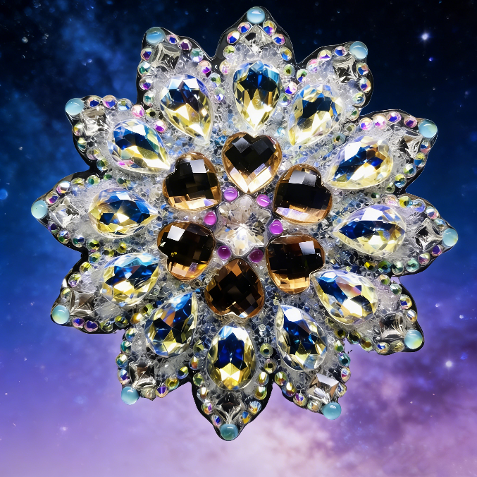 Handmade Diamond Double-Layer  Rotating Snowflake Hanging Ornament Resin Mold