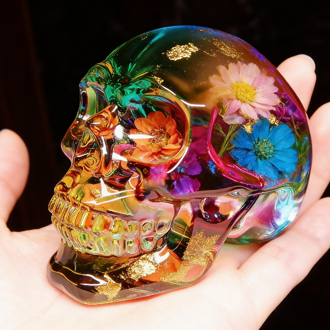 Handmade Crystal Skull Ornament Resin Mold