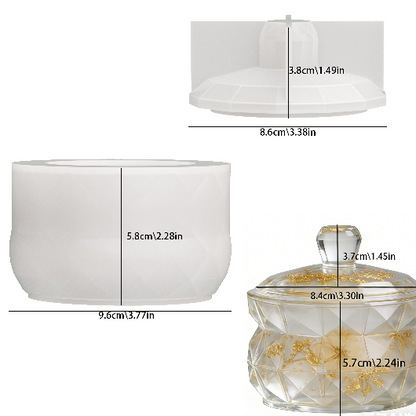 Diamond-Cut Jar Resin Casting Mold