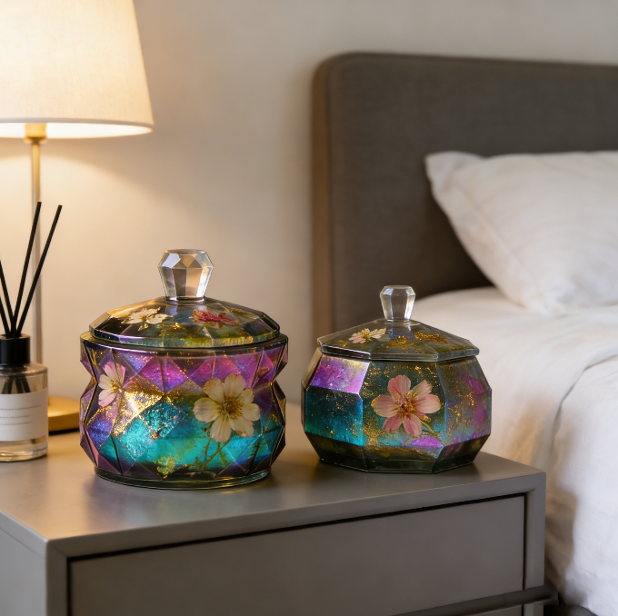 Diamond-Cut Jar Resin Casting Mold